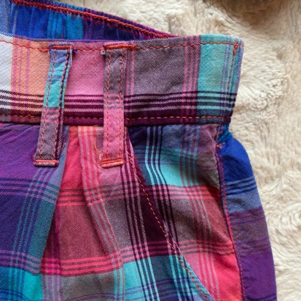 SO Colorful Plaid Shorts Removable Belt - Picture 10 of 11